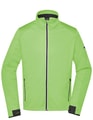 Heren Sport Softshell Jas Daiber JN1126 Bright Green-Zwart